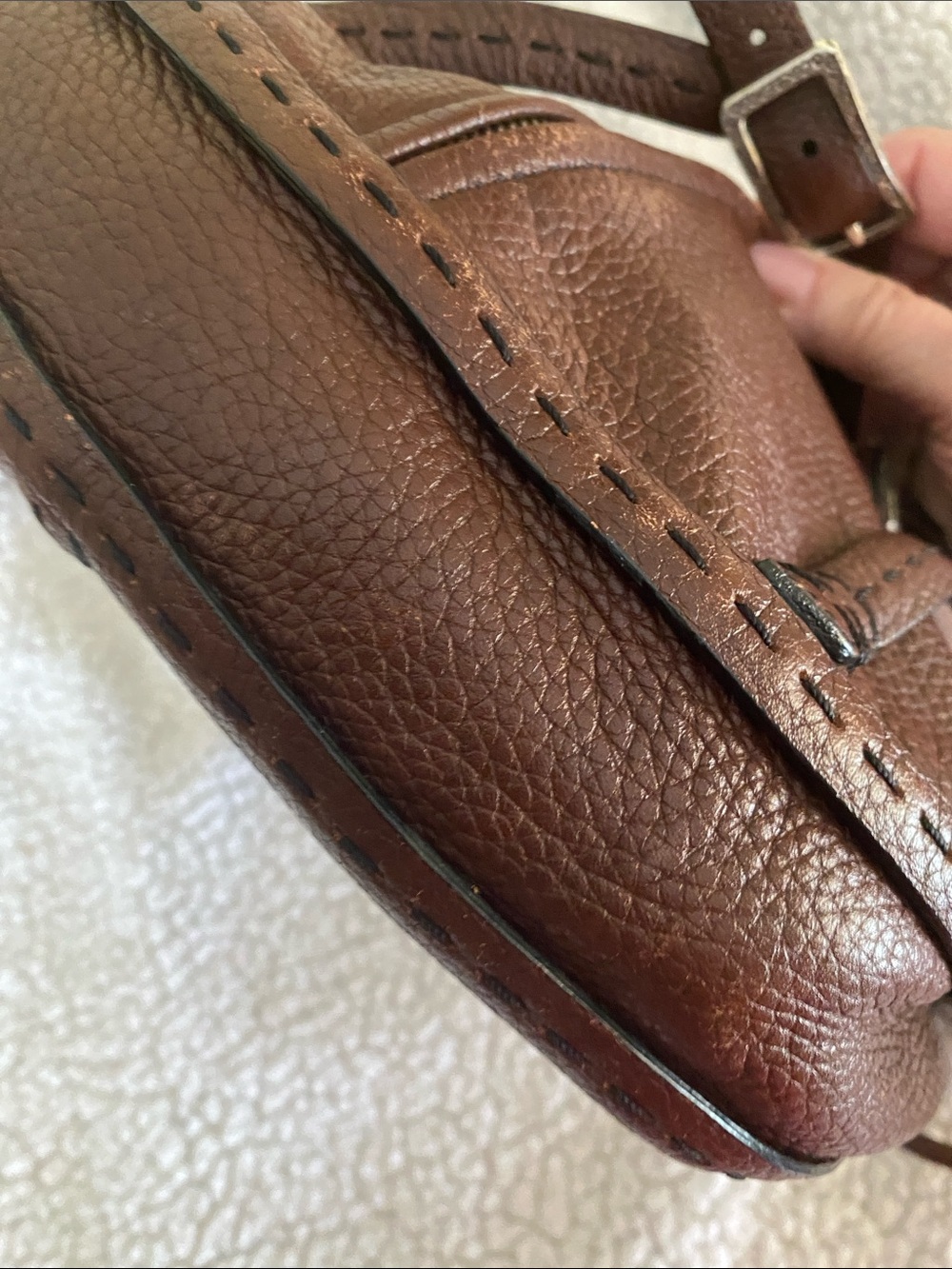 Brighton vintage brown leather backpack. - Picture 7 of 7